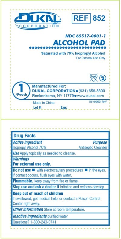 China (Dukal Alcohol Prep Pad 852 Item Rev7 China)